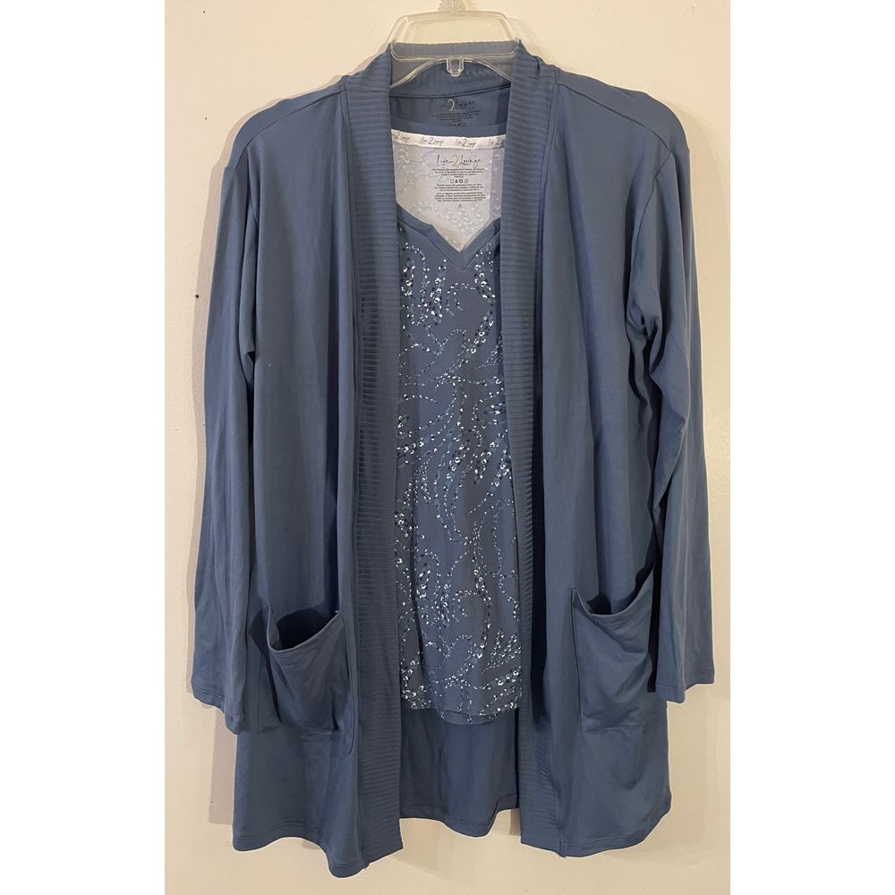 Live 2 Lounge Top and Cardigan size Small‎